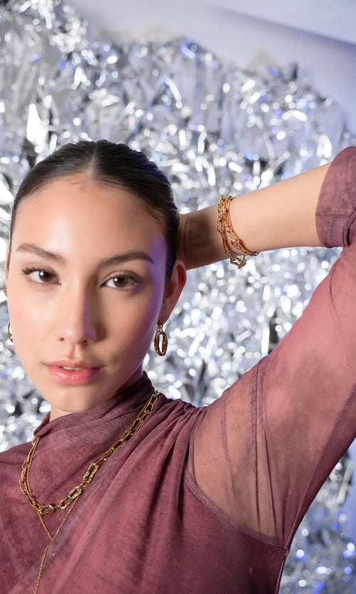 Paul Valentine Molten Chunky Necklace