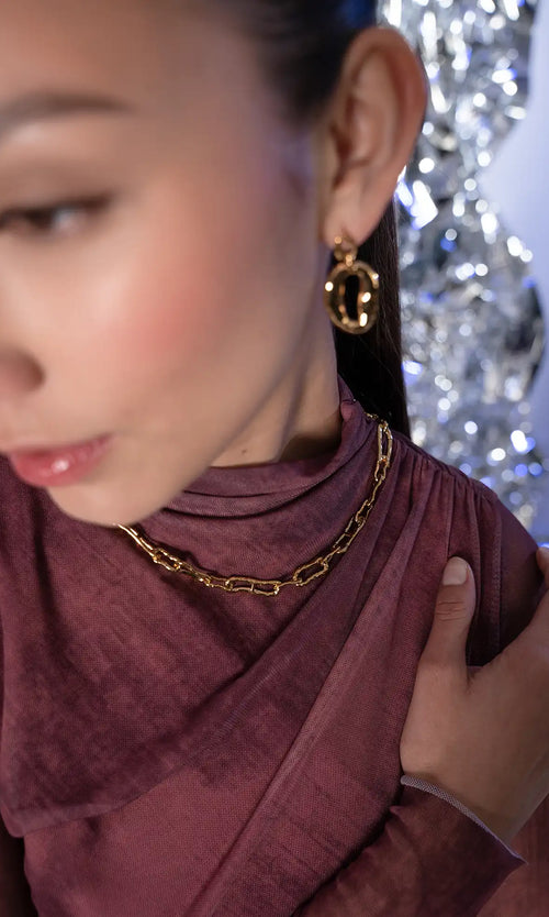 Paul Valentine Molten Chunky Necklace