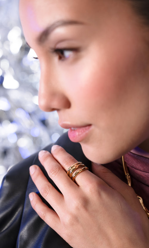 Paul Valentine Molten Triple Ring