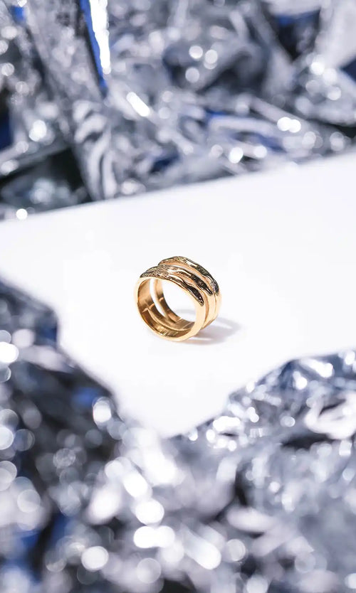 Paul Valentine Molten Triple Ring