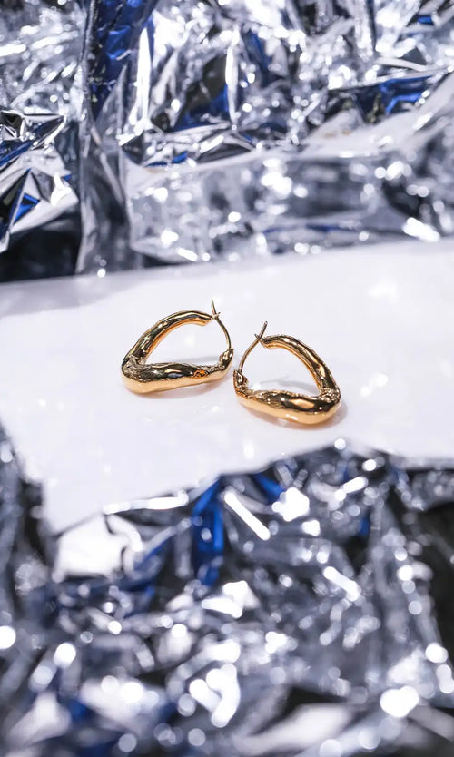 Paul Valentine Molten Twisted Hoops