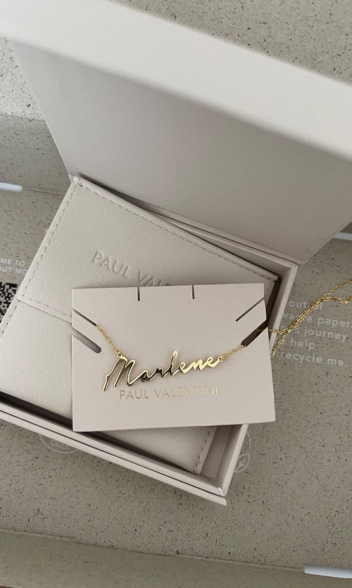 Paul Valentine Namenskette Italics