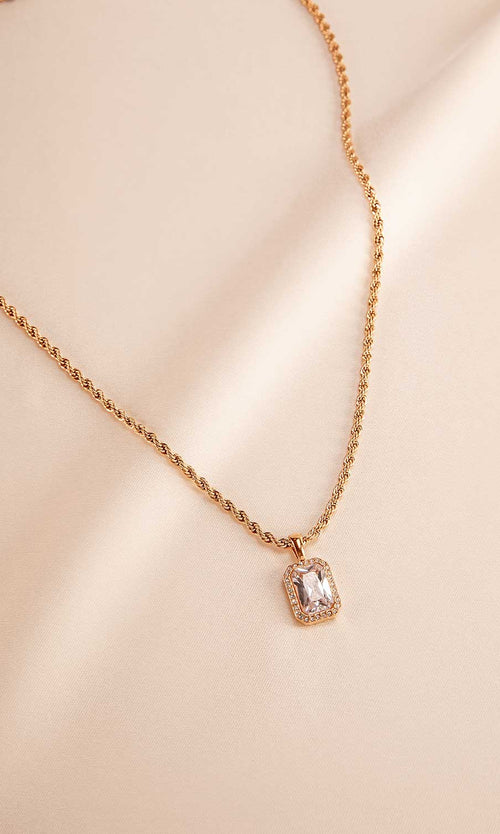 Paul Valentine Pavé Emerald Necklace