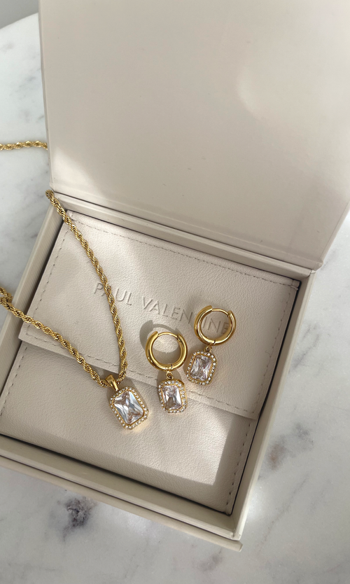 Paul Valentine Pavé Emerald Necklace