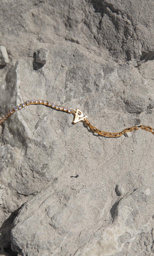 Paul Valentine PV Tennis & Chain Necklace