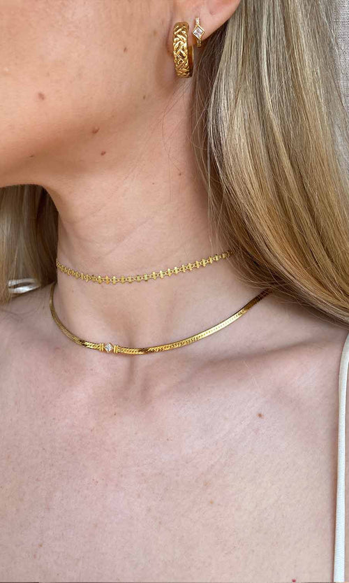 Paul Valentine Retro Sparkling Necklace