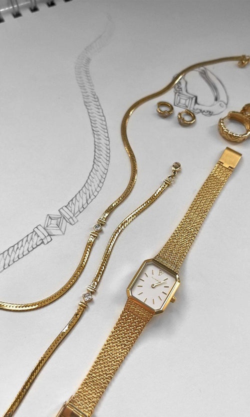 Paul Valentine Retro Sparkling Necklace