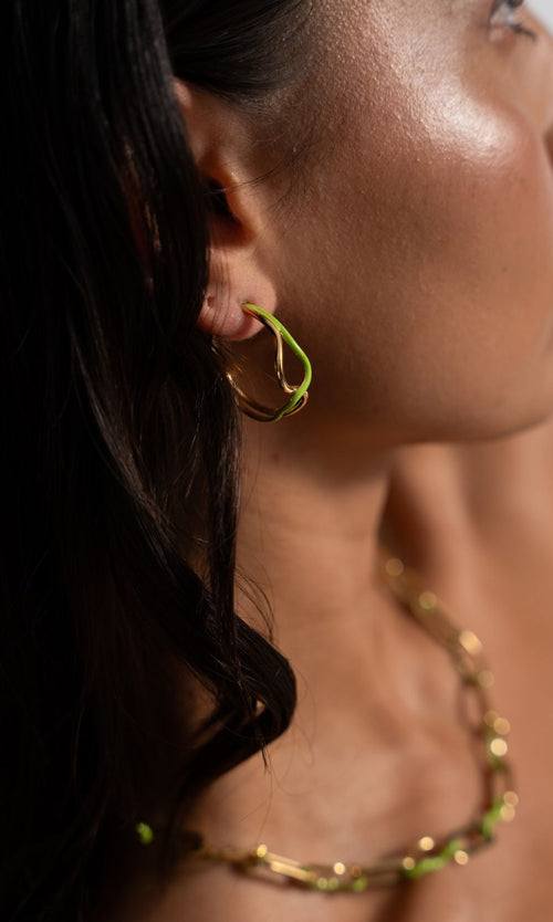 Paul Valentine Wave Rush Enamel Hoops