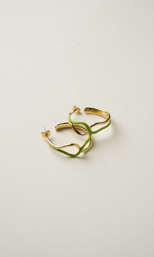 Paul Valentine Wave Rush Enamel Hoops
