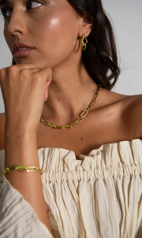 Paul Valentine Wave Rush Enamel Necklace