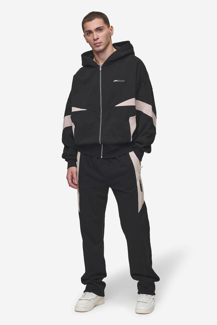 Pegador Aderno Wide Sweat Pants Washed Black Light Beige