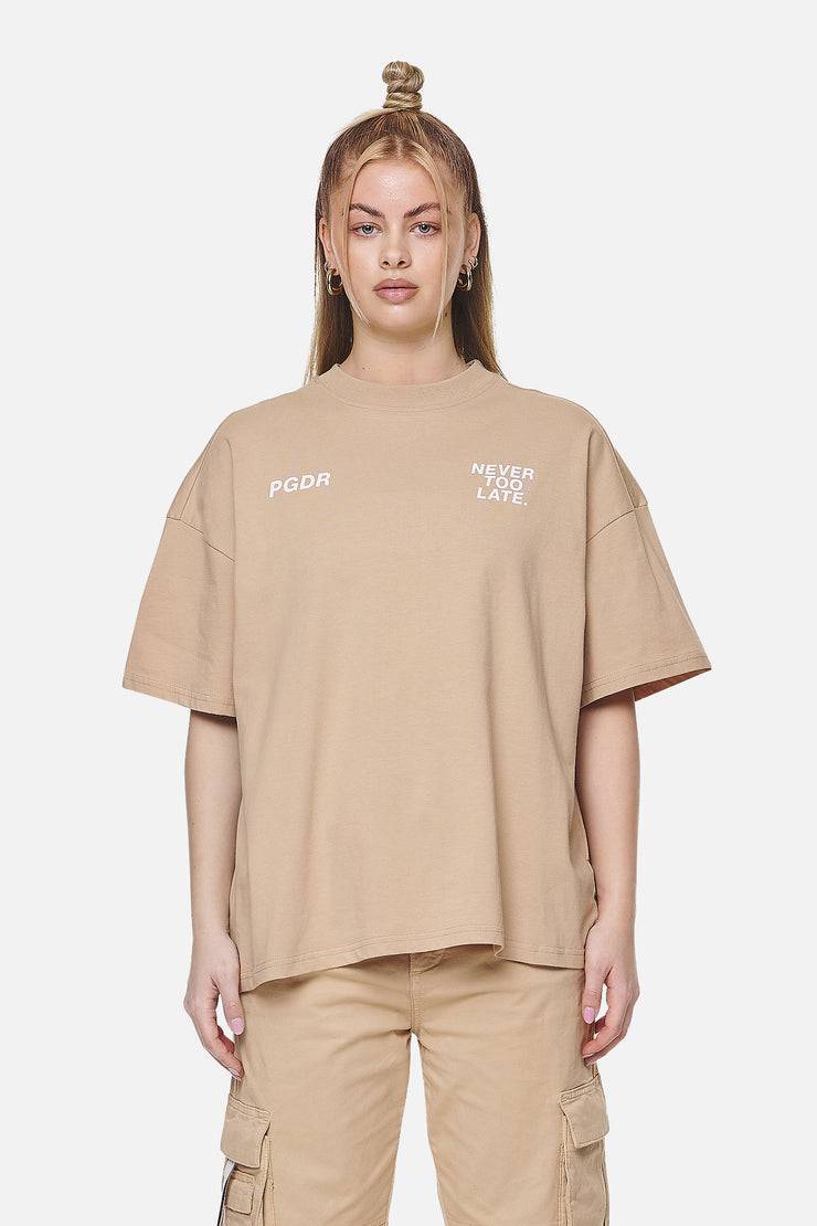 Pegador Airville Heavy Oversized Tee Washed Safari Sand