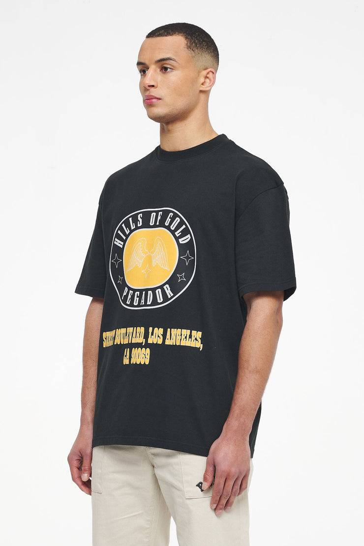 Pegador Algon Oversized Tee Vintage Washed Black Ink