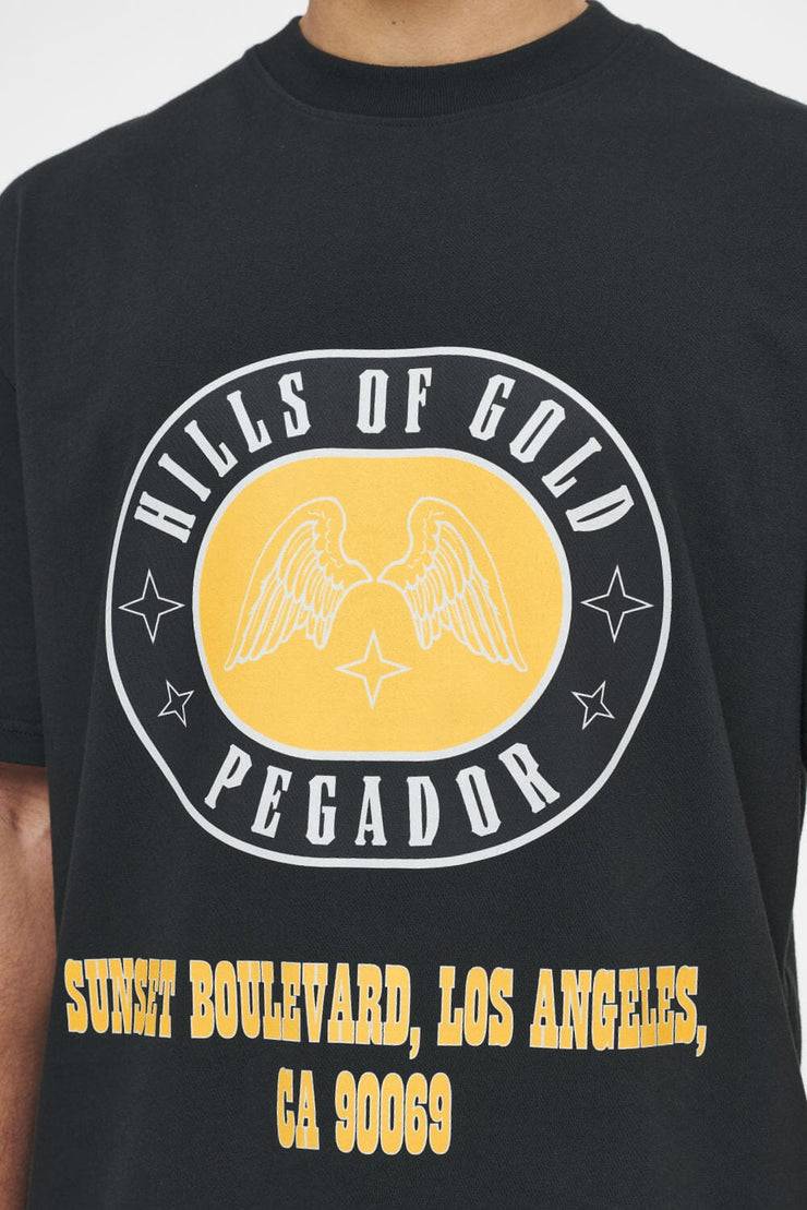 Pegador Algon Oversized Tee Vintage Washed Black Ink