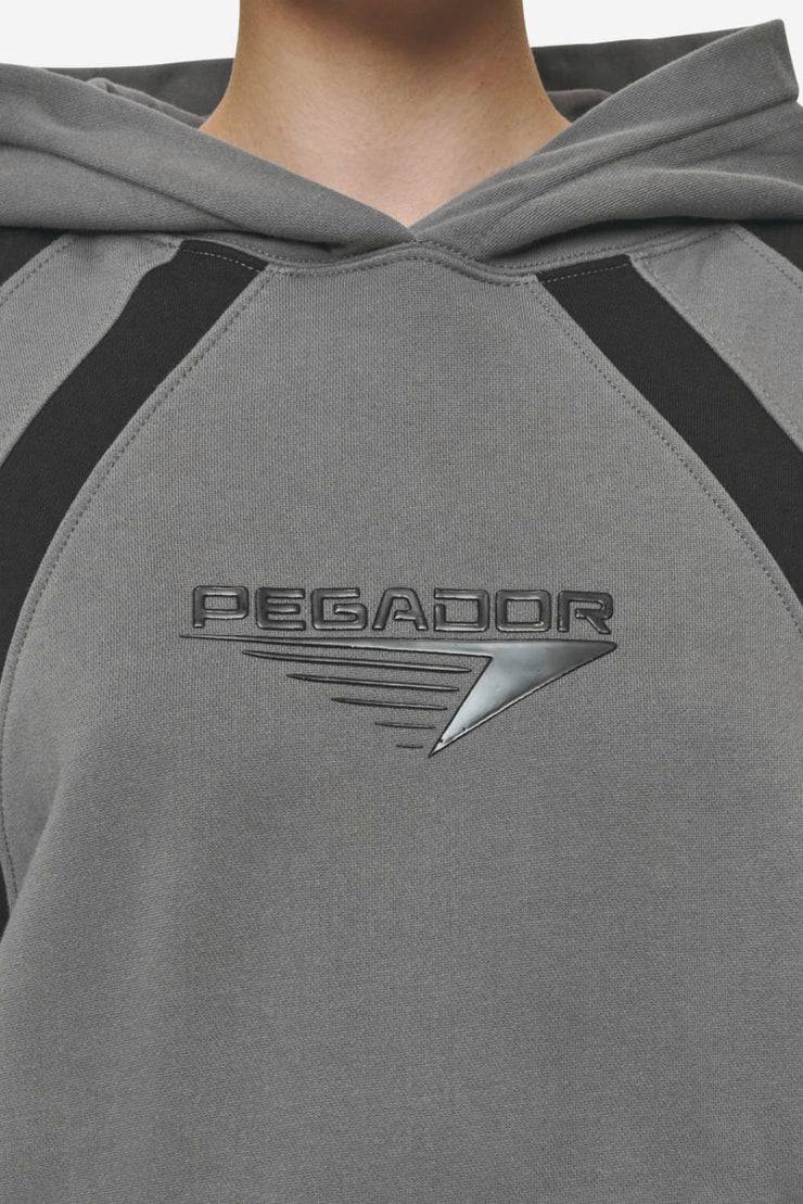 Pegador Amira Oversized Hoodie Washed Deep Grey Black