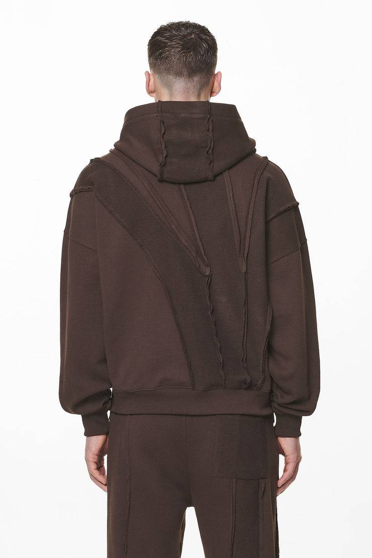 Pegador Ancy Inside Out Terry Boxy Sweat Jacket Washed Oak Brown