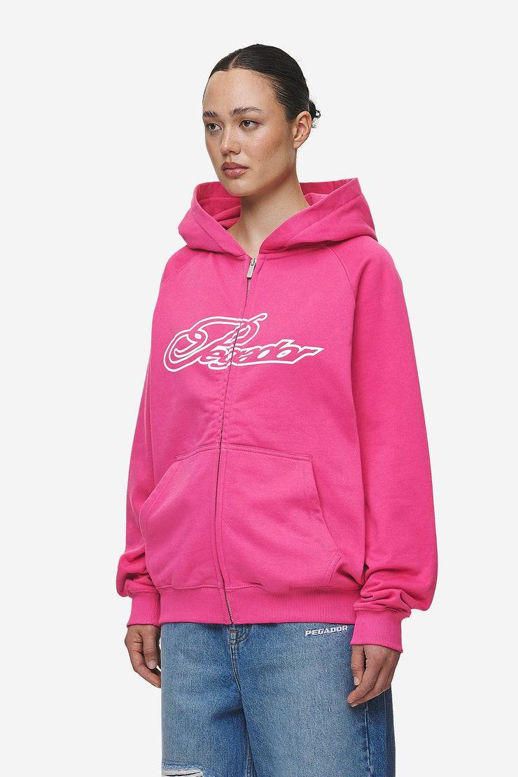 Pegador Anna Oversized Sweat Jacket Washed Digital Pink