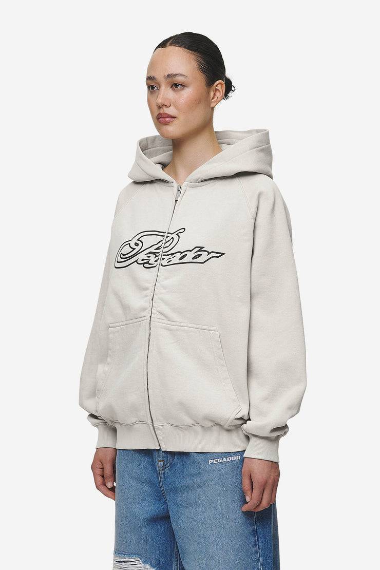 Pegador Anna Oversized Sweat Jacket Washed Moon Grey