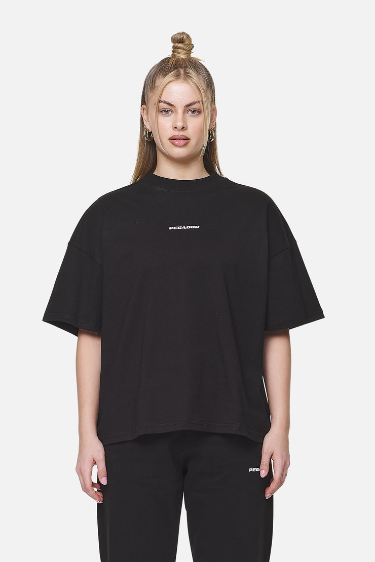 Pegador Arendal Logo Heavy Oversized Tee Black White