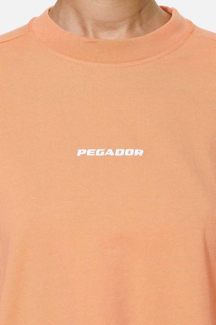 Pegador Arendal Logo Heavy Oversized Tee Washed Apricot White