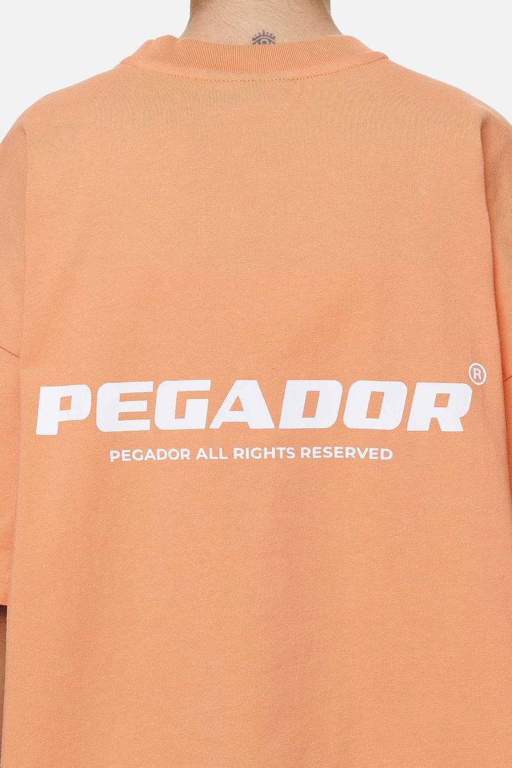 Pegador Arendal Logo Heavy Oversized Tee Washed Apricot White