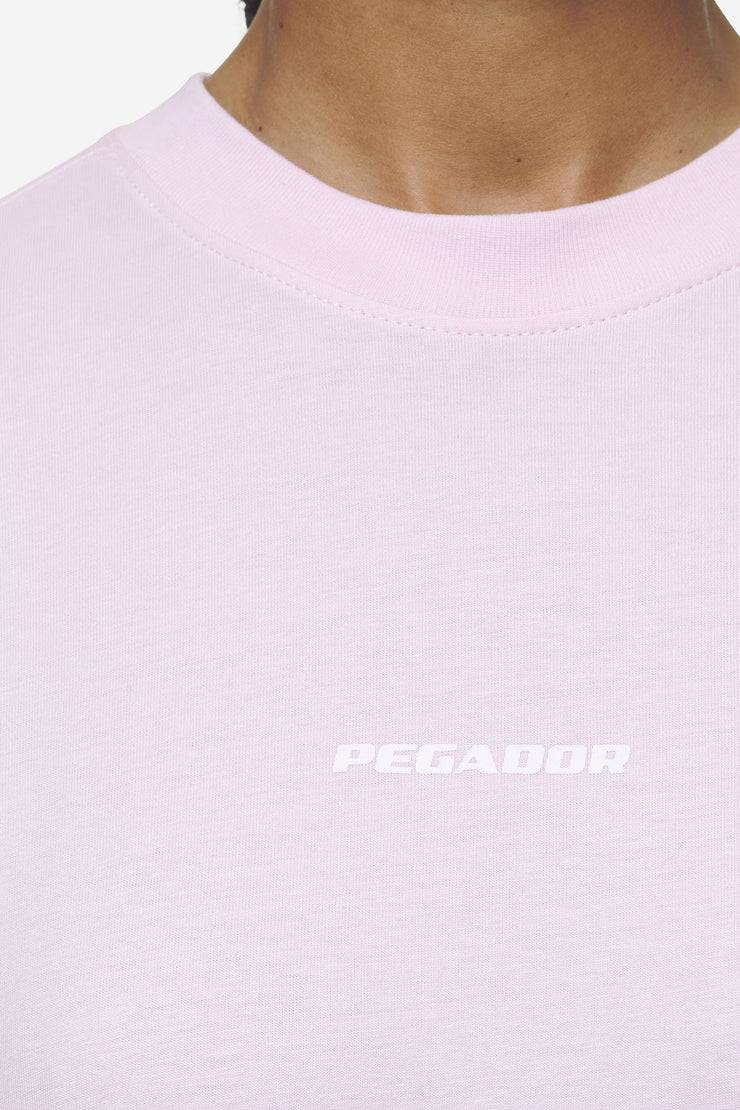 Pegador Arendal Logo Heavy Oversized Tee Washed Bubblegum White