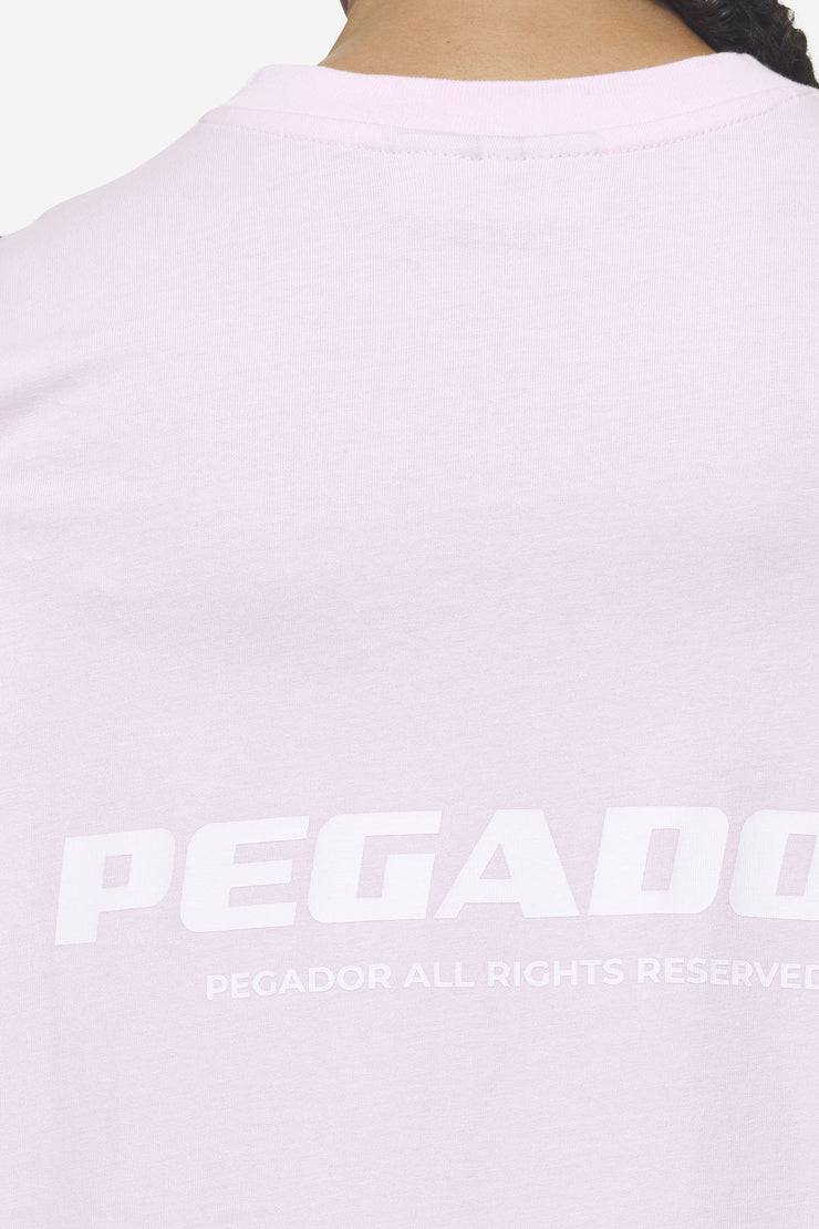 Pegador Arendal Logo Heavy Oversized Tee Washed Bubblegum White