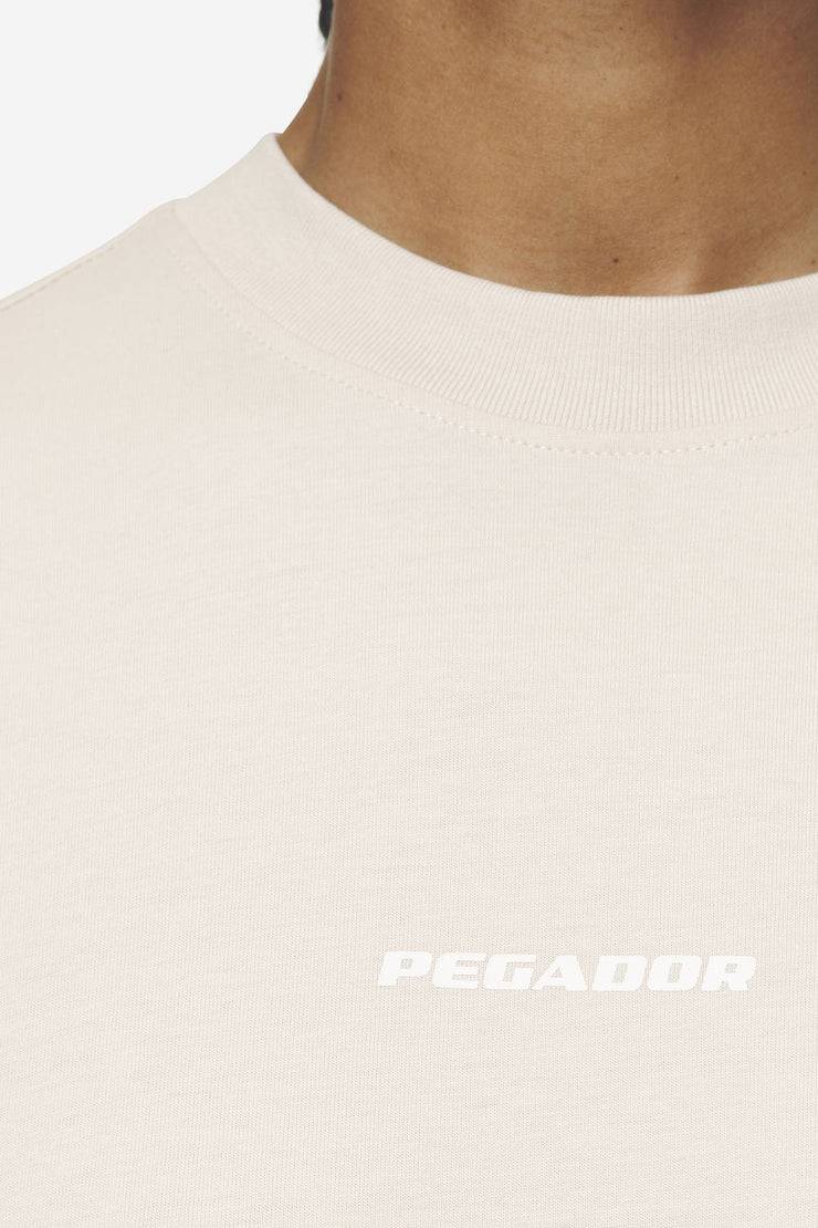 Pegador Arendal Logo Heavy Oversized Tee Washed Coast Sand White