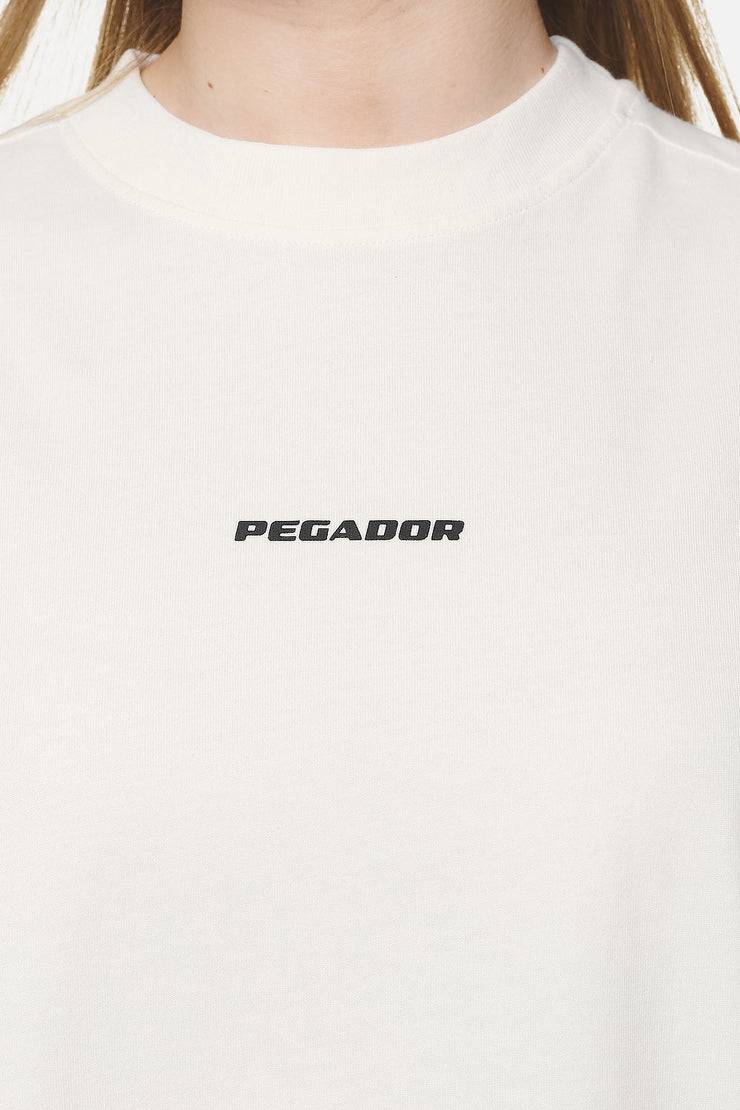 Pegador Arendal Logo Heavy Oversized Tee Washed Coconut Milk Black