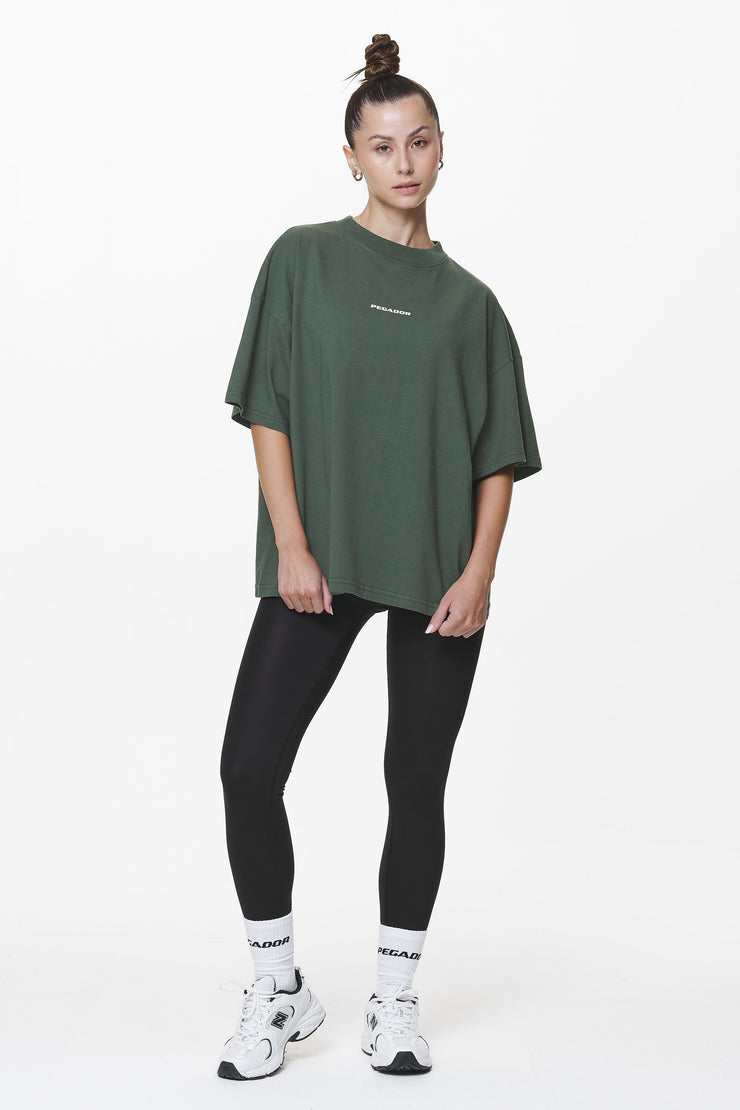 Pegador Arendal Logo Heavy Oversized Tee Washed Sage Green