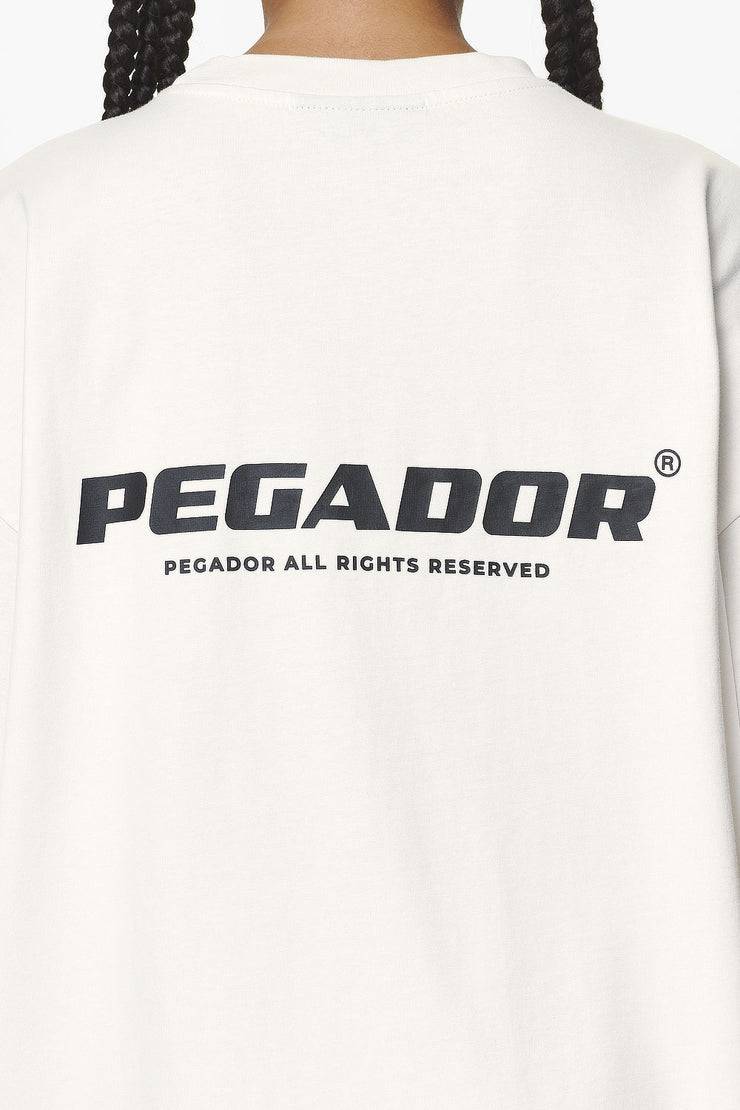 Pegador Arendal Logo Heavy Oversized Tee Washed Salty Cream
