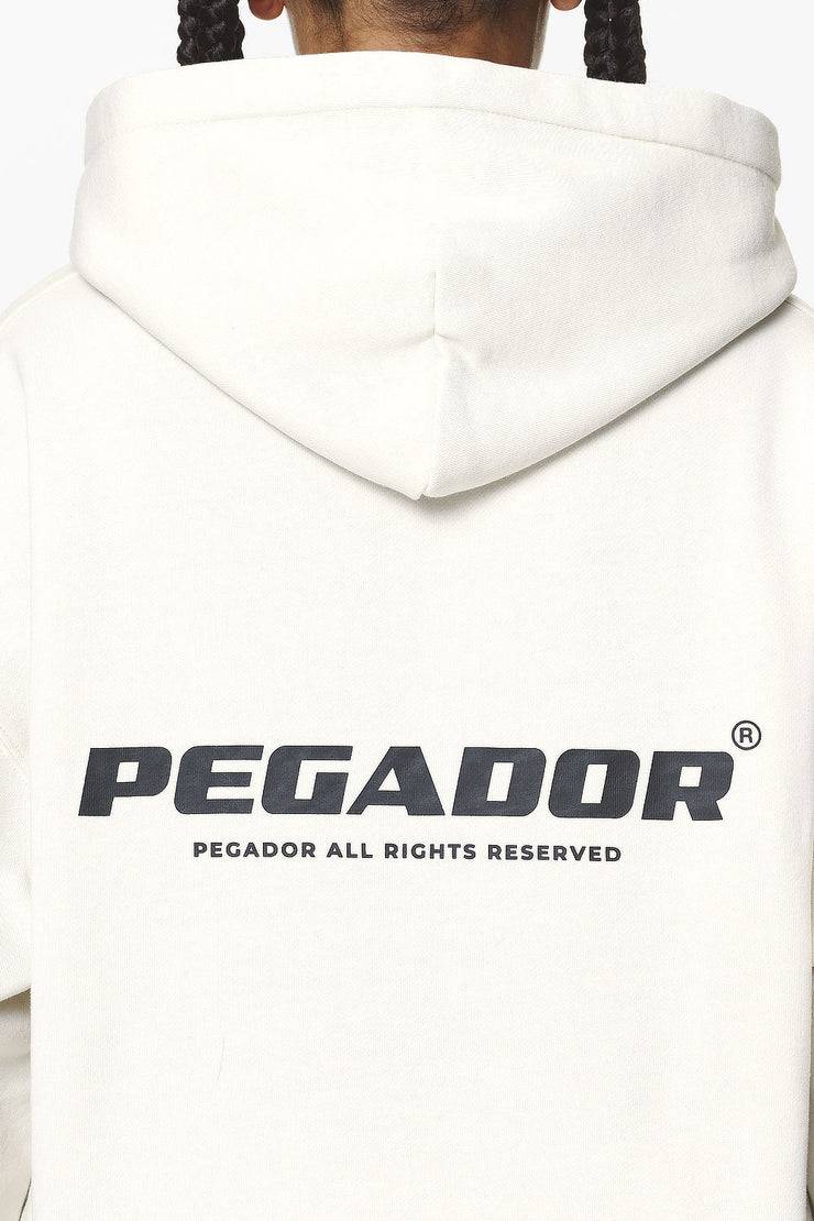 Pegador Atna Logo Oversized Hoodie Washed Salty Cream