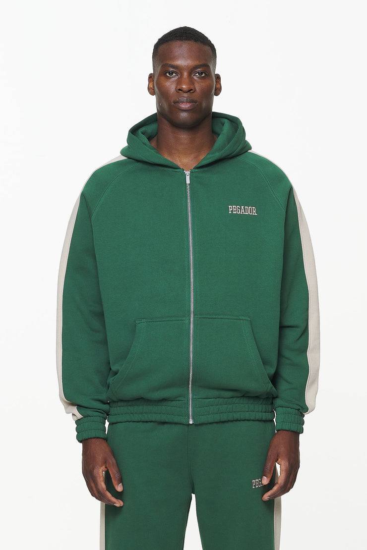 Pegador Aytoun Raglan Sweat Jacket Vintage Washed British Green