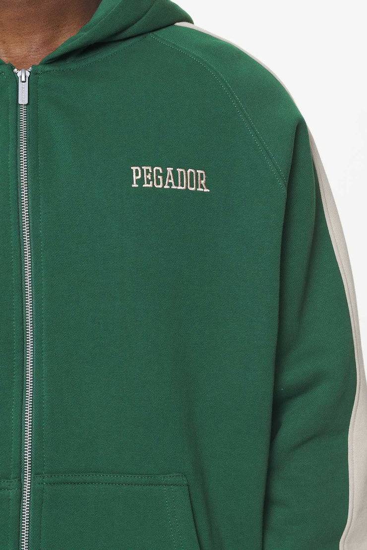 Pegador Aytoun Raglan Sweat Jacket Vintage Washed British Green