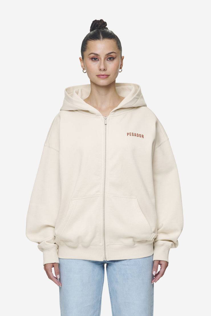 Pegador Balari Oversized Sweat Jacket Washed Coast Sand