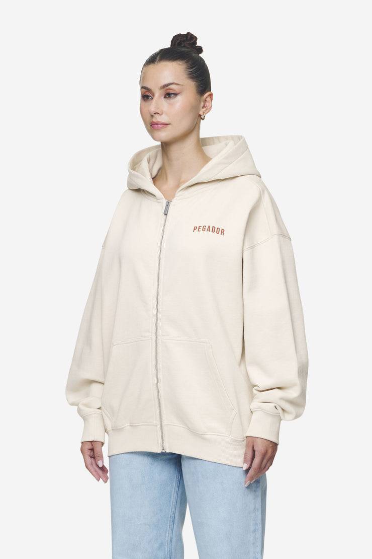 Pegador Balari Oversized Sweat Jacket Washed Coast Sand