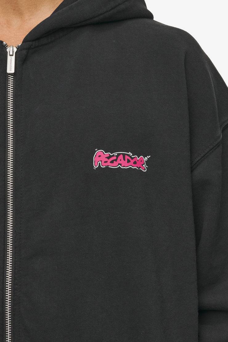 Pegador Barret Terry Oversized Sweat Jacket Vintage Black