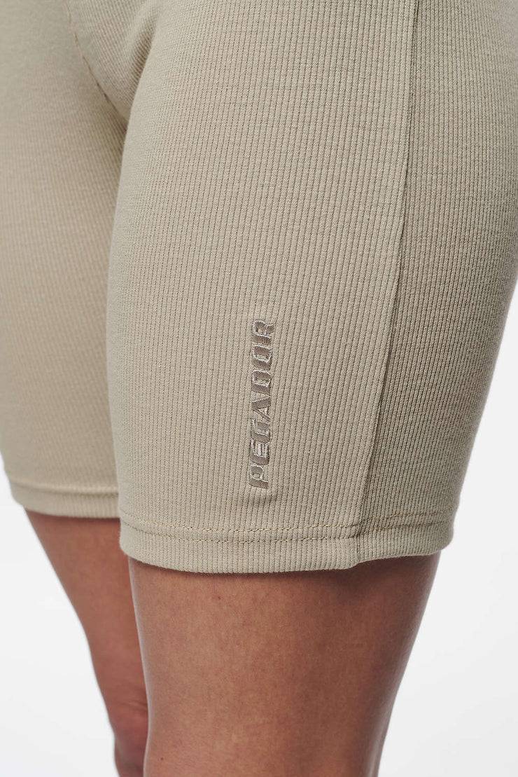 Pegador Barrie Rib Biker Shorts Vintage Washed Espresso