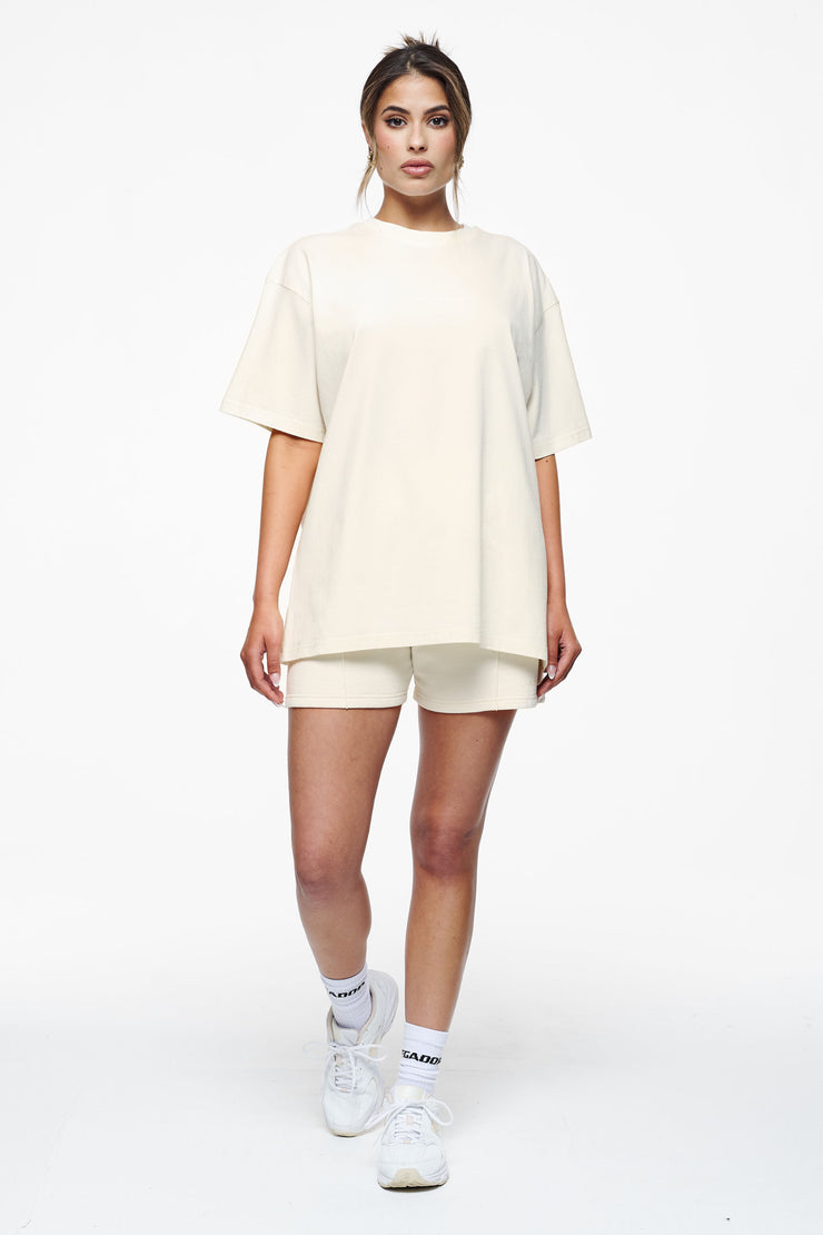 Pegador Bel Air Heavy Oversized Tee Vintage Washed Unbleached Gum