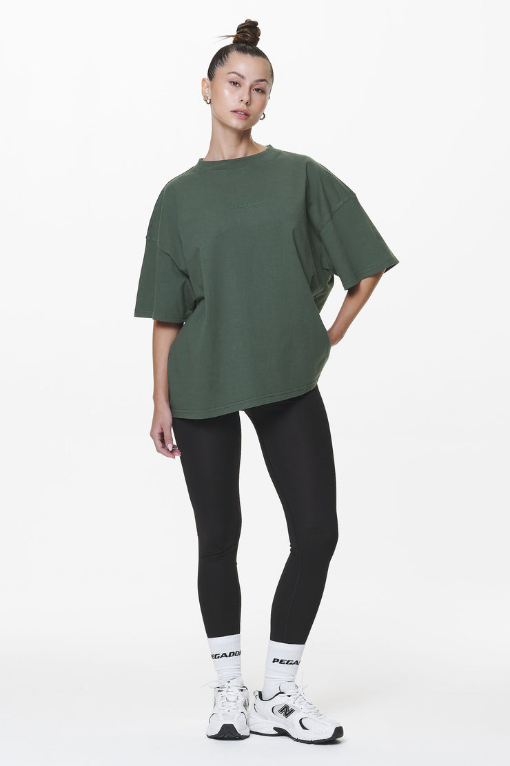 Pegador Bel Air Heavy Oversized Tee Washed Sage Green Gum