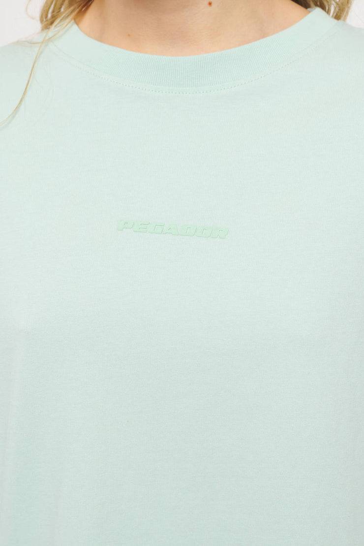 Pegador Beverly Logo Oversized Tee Vintage Washed Milky Green Gum