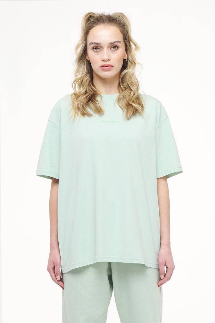 Pegador Beverly Logo Oversized Tee Vintage Washed Milky Green Gum