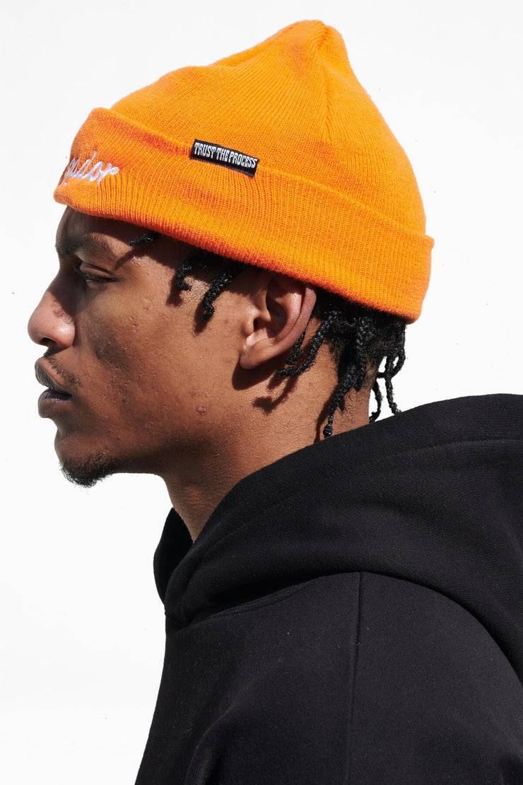 Pegador Birch Fisherman Beanie Sunrise Orange White