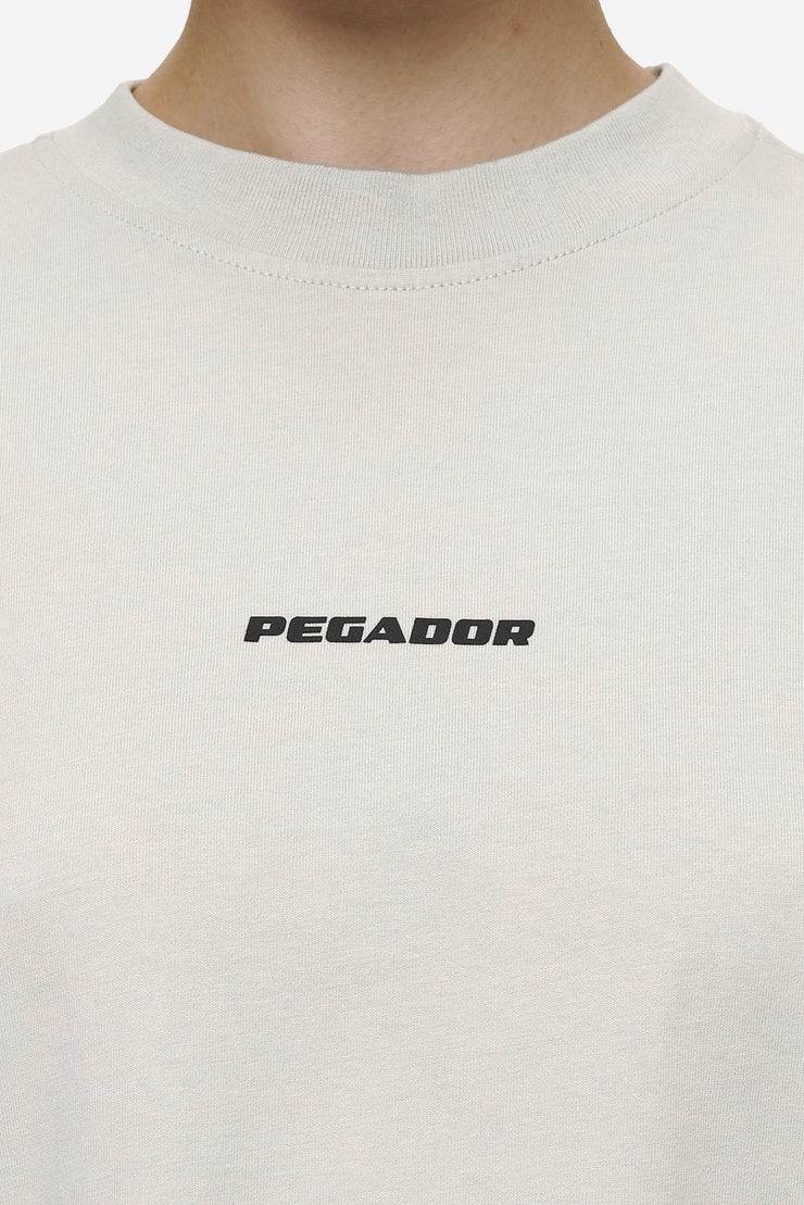 Pegador Bracy Heavy Oversized Tee Washed Moon Grey Black Gum