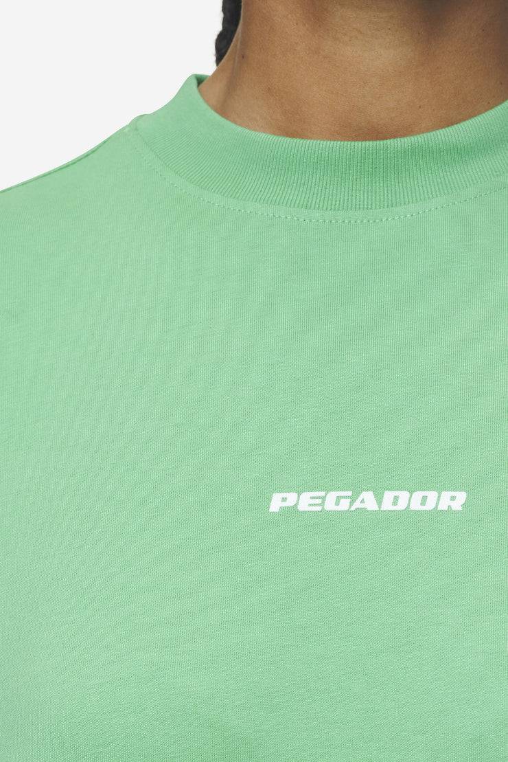 Pegador Bracy Heavy Oversized Tee Washed Peppermint Green White Gum