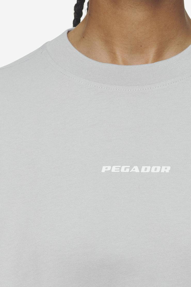 Pegador Bracy Heavy Oversized Tee Washed Sky Grey White Gum