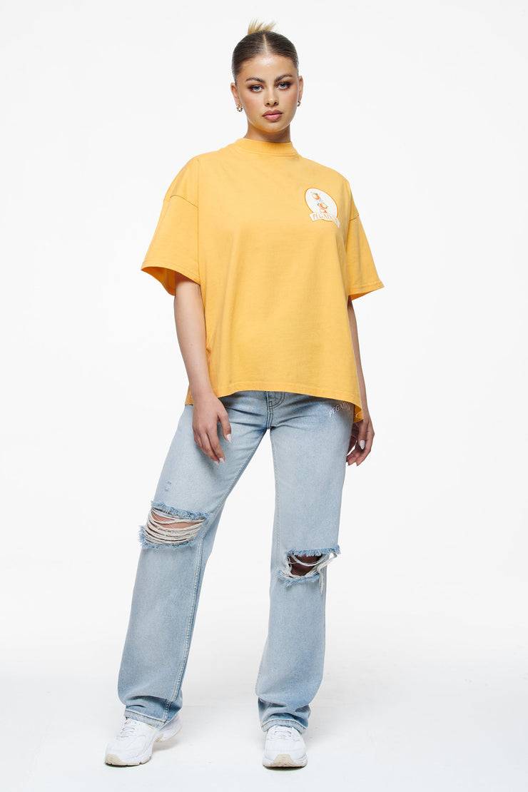 Pegador Brenda Heavy Oversized Tee Vintage Washed Golden Sun