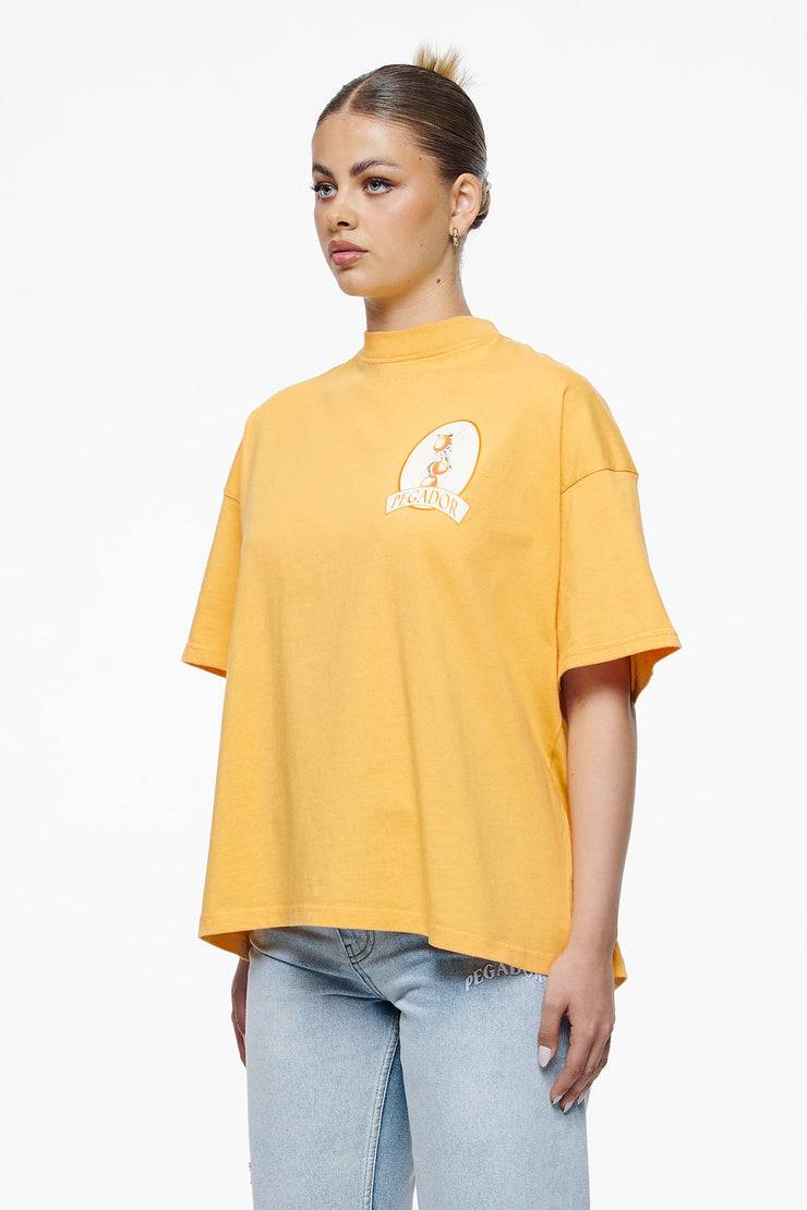 Pegador Brenda Heavy Oversized Tee Vintage Washed Golden Sun
