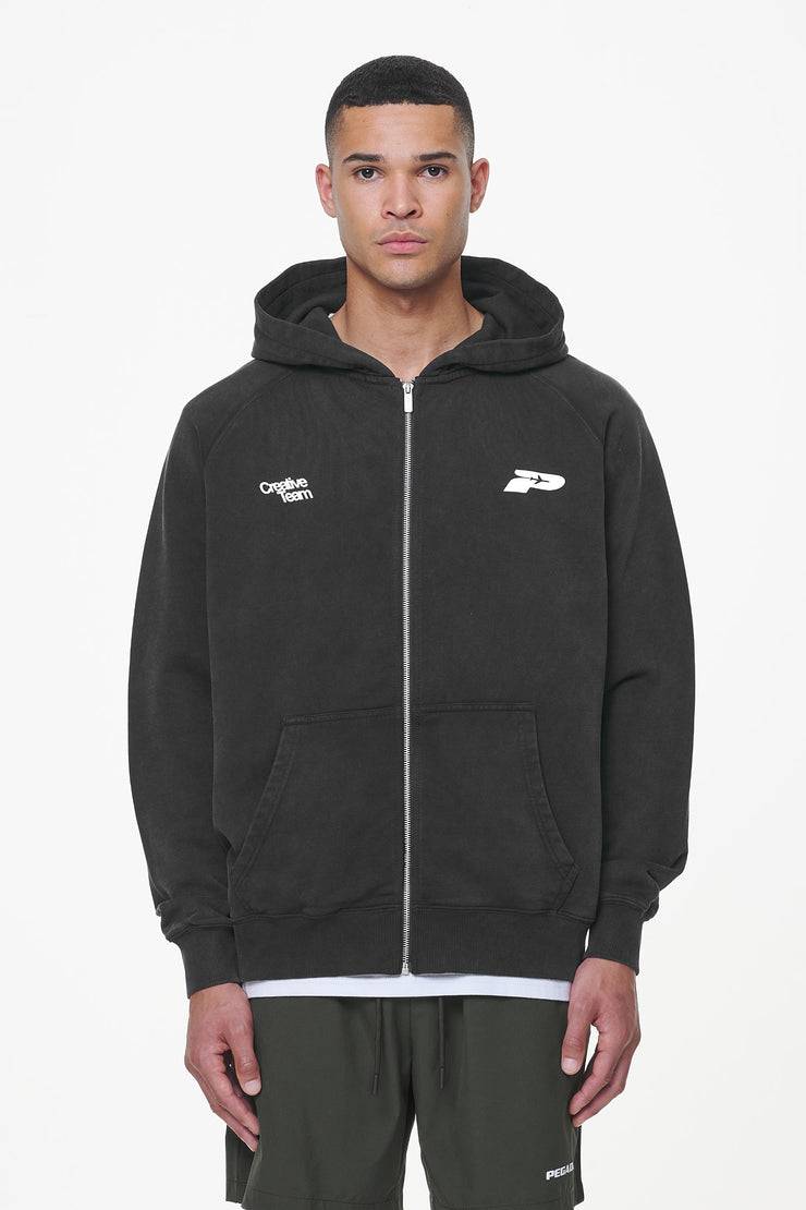 Pegador Caesar Terry Raglan Sweat Jacket Vintage Black