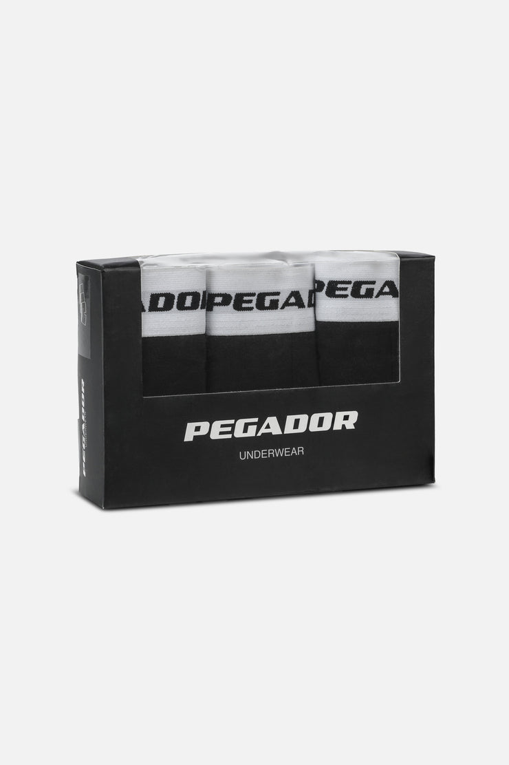 Pegador Camino Boxershorts Single Logo 3 Pack Black White